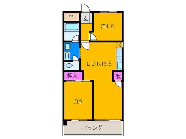 あびこスカイハイツの物件間取画像